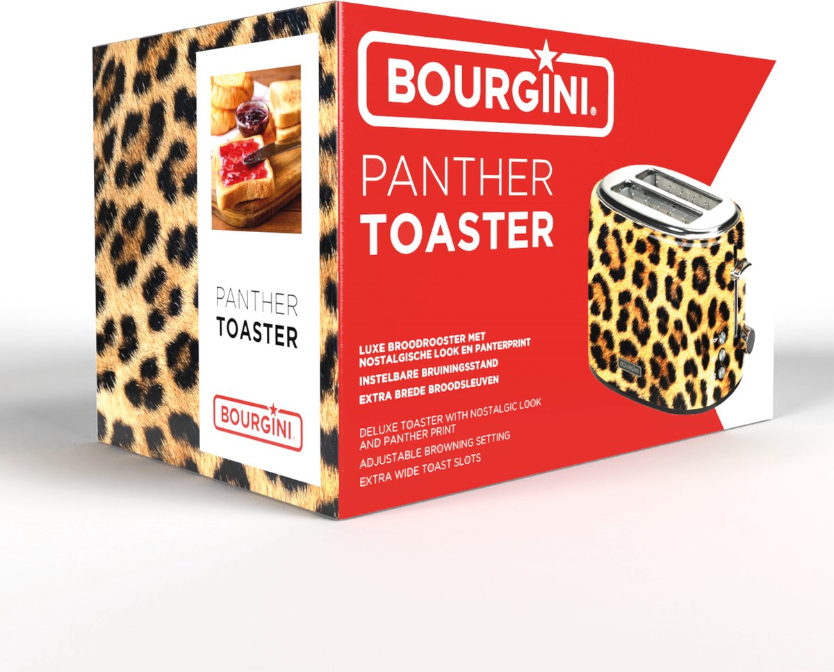 Panther Toaster - Broodrooster - Design toaster met Panter Print - Brood  rooster met... | bol
