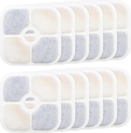 Foto: 12 stks huisdier fontein filters geschikt voor catit pixi 43717 kat water fontein kat water dispenser filters huisdier fontein accessoires 8 4x8 4cm drinkfontein filters