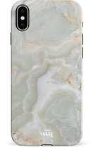 xoxo Wildhearts Marble Green Illusion - Single Layer - Hoesje geschikt voor iPhone X / iPhone Xs - Marmer hoesje groen - Hard Case geschikt voor iPhone Xs / iPhone X - Groen