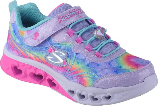 Foto: Skechers flutter heart lights groovy swirl 303253l lvaq voor meisje roze sneakers sportschoenen maat 35