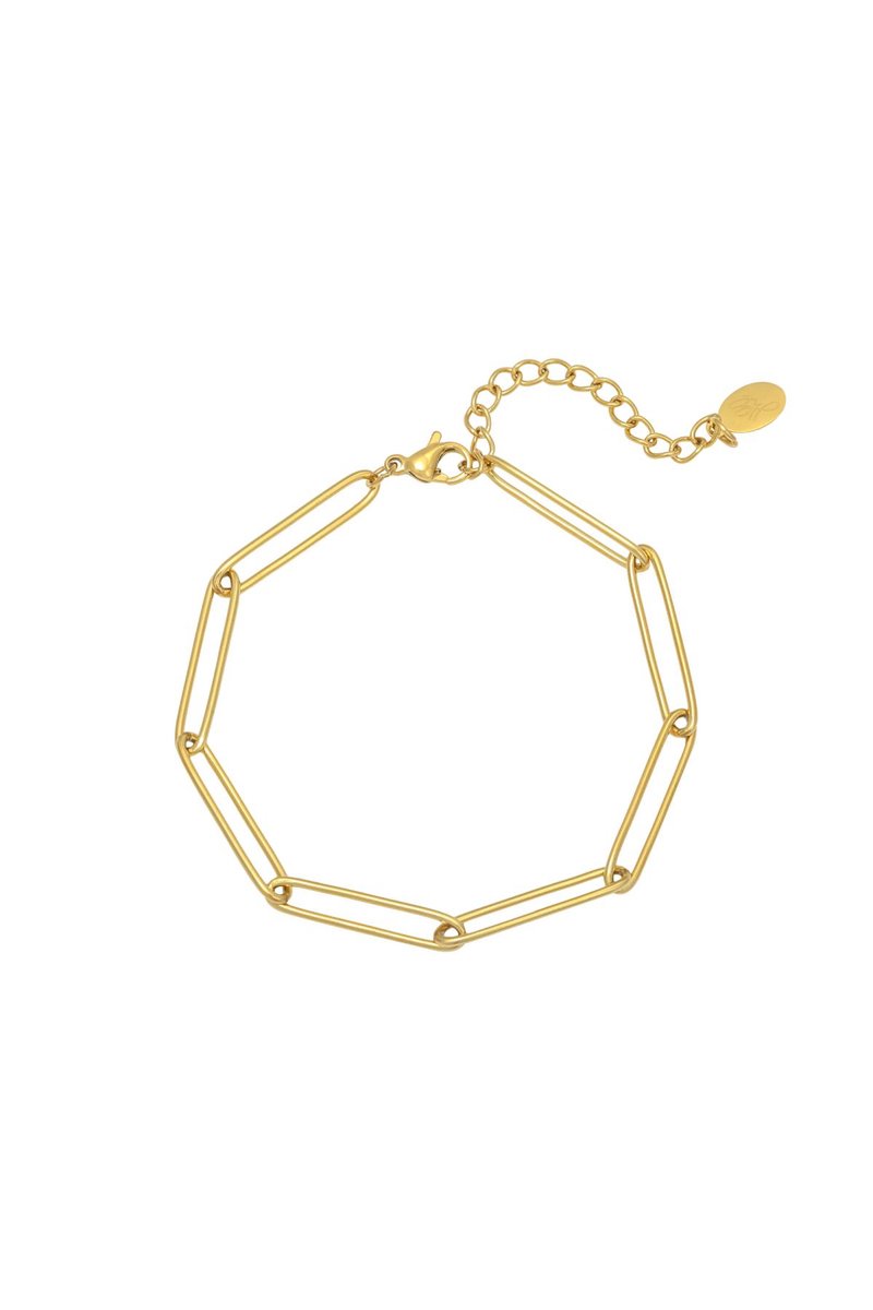 Lâhza Jewelry - Dames Armband - Plain Chain - RVS - Goud