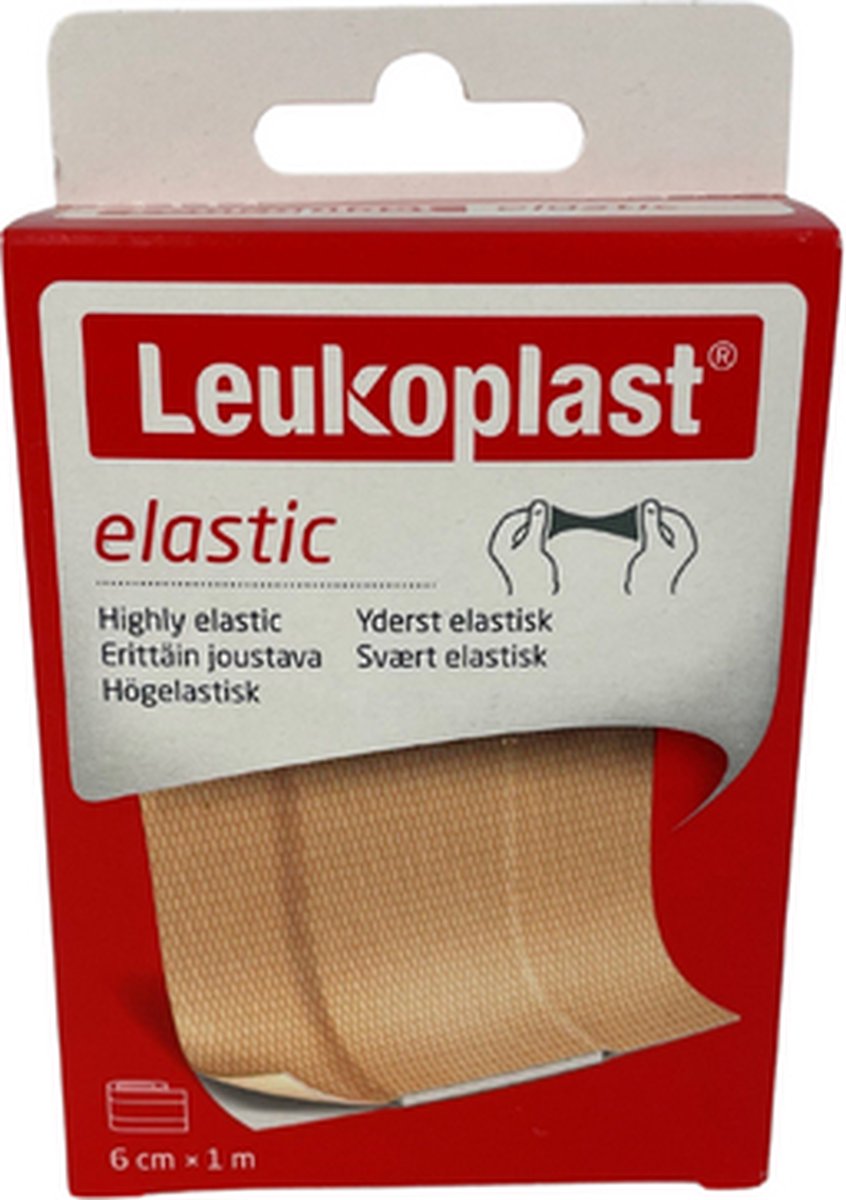 Goedkoopste Leukoplast Elastic wondpleister, 1mx6cm, 10st