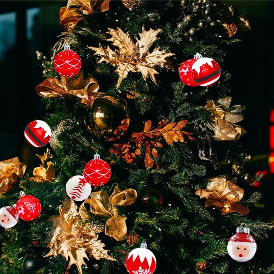 22 Boules De Noël En Acrylique Transparent à Remplir - DIY Décoration Sapin - 8 Cm Avec Corde Dorée