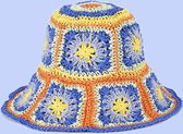 Crochet Buckethoedje - Zomerhoedjes - Kleurrijk - Zonbescherming - Bucket hat voor vrouwen