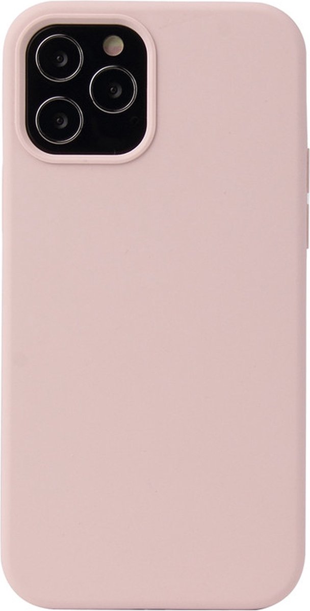 iPhone 15 PLUS Hoesje - Liquid Case Siliconen Cover - Shockproof - Zandroze - Provium