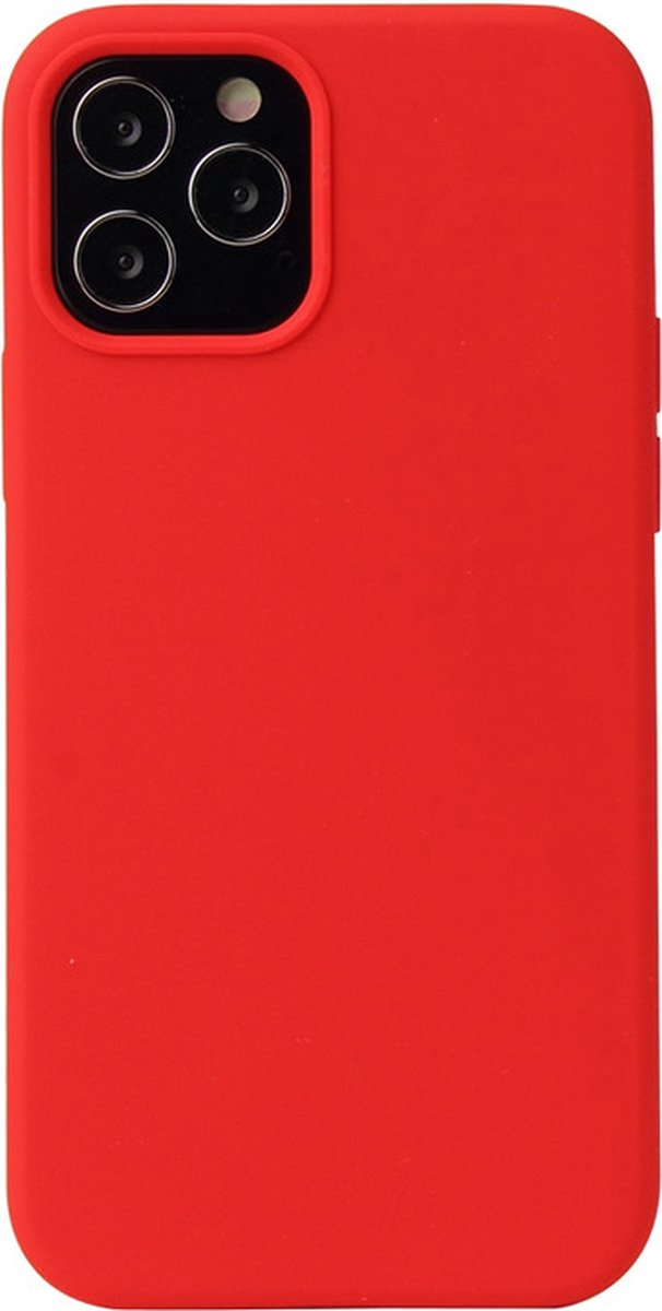 iPhone 14 Hoesje - Liquid Case Siliconen Cover - Shockproof - Felrood- Provium
