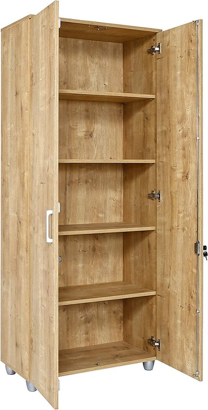 Furni24 Classeur, 80 cm x 40 cm x 190 cm, décor chêne saphir