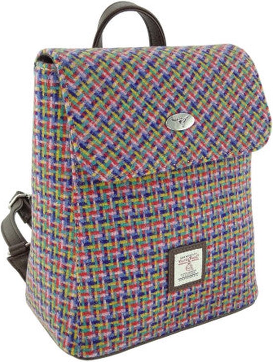 Glen Appin Harris Tweed Mini sac à dos Tummel Jazzy Weave - Fabriqué en Écosse