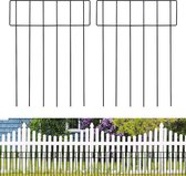 10 stuks dierenbarrière hek 17"(H) x 12'(L) geen graven decoratief tuinhek roestvrij metaaldraad tuinhek hond konijn grondspikes buitenverdediging