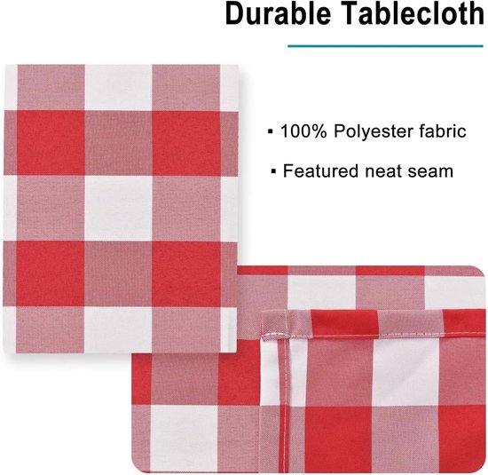Kitchen Polyester Tafelkleed - 140 X 240 Cm Tafelkleed - Wasbaar In De Machine Ideaal Voor Feesten Evenementen Bruiloften En Restaurants