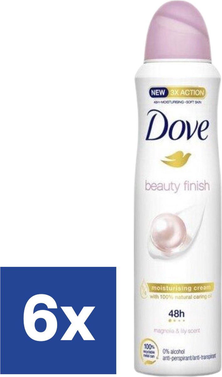 Goedkoopste Dove Beauty Finish Deo Spray - 6 x 150 ml