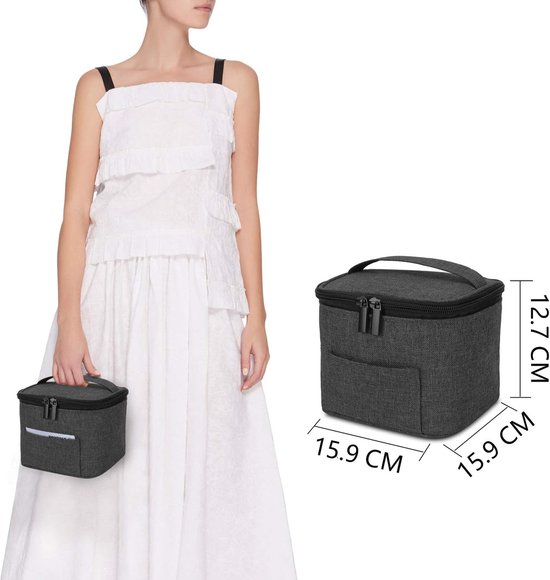 Sac Isotherme BAFASO Pour Lait Maternel - 4 Poches Gel - Capacité 6 Biberons - Noir