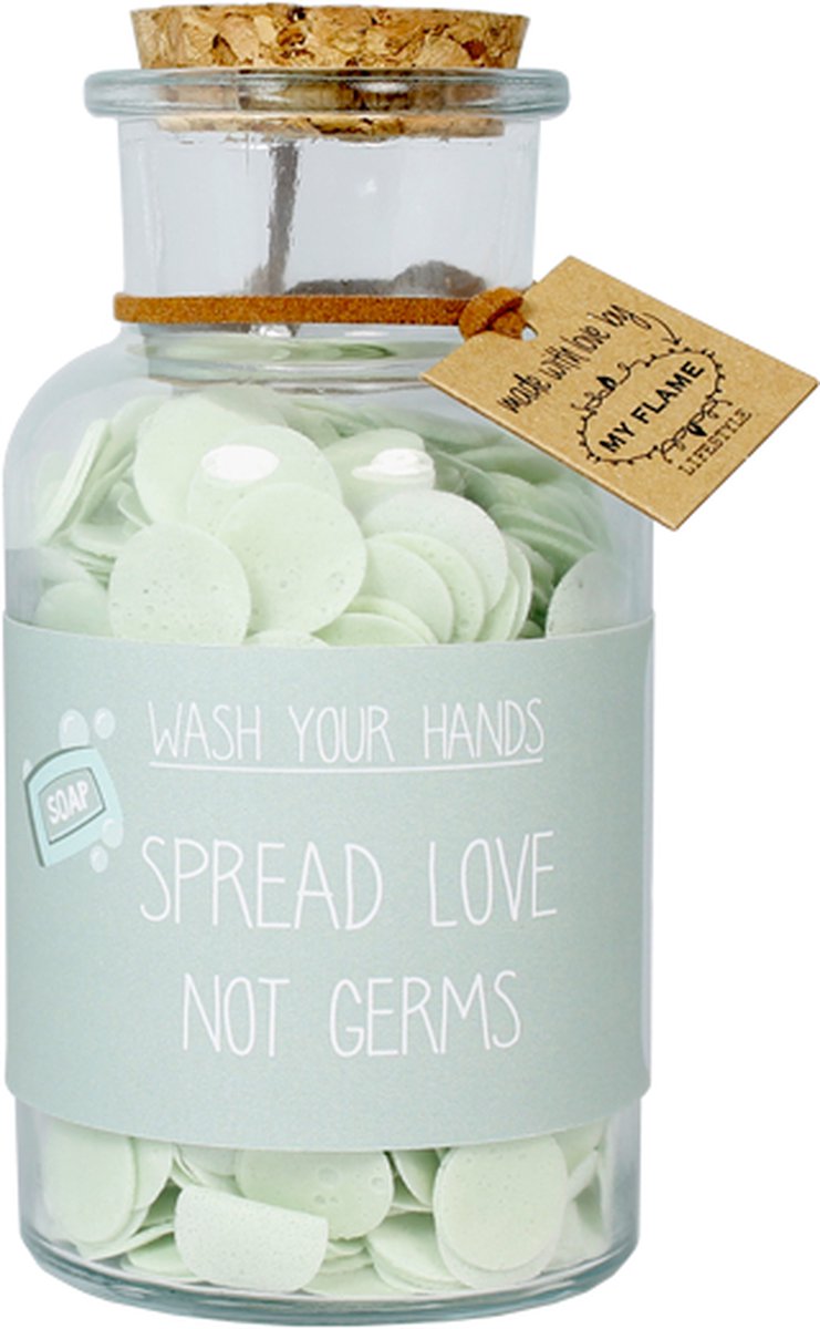 MY FLAME | Handzeep confetti - Spread love, not germs - Minty Bamboo