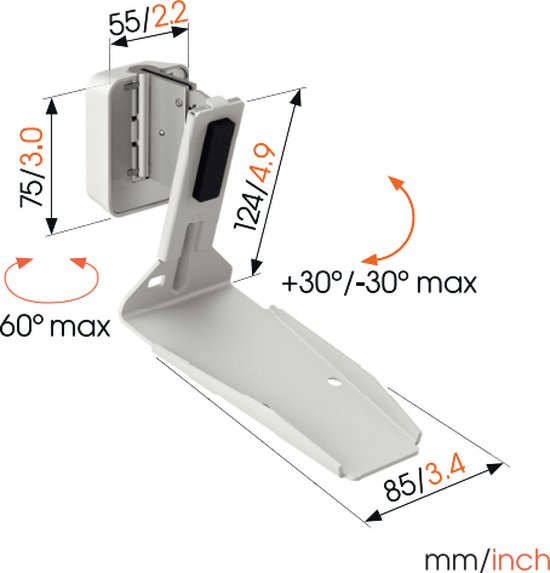 Vogel's SWM 4131 Sonos speaker muurbeugel voor Era 300 (wit) van Vogel's — afbeelding 5