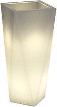 Pot de fleurs VASO - 32x25x72cm - avec éclairage LED - blanc