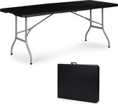 Table de camping - pliable - 153x70x73,5cm - noir
