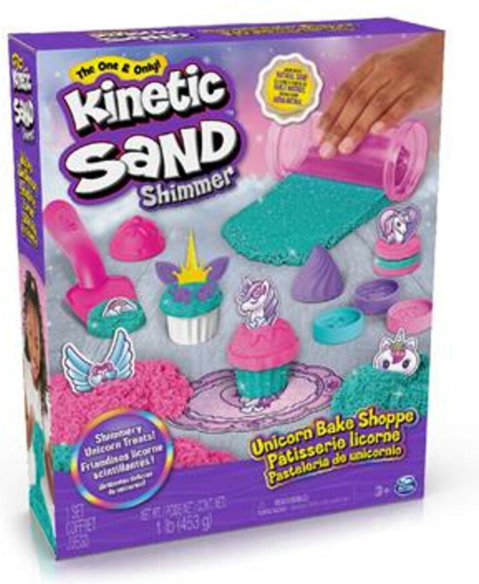 Kinetic Sand Shimmer - Speelzand - Eenhoorn Bakkerij speelset - 2 kleuren - 453g - Sensorisch Speelgoed
