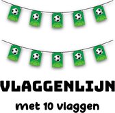 Akyol - voetbal slinger - Vlaggenlijn - verjaardag thema voetbal - voetbal vlaggetjes - versiering - verjaardag - 10 vlaggen