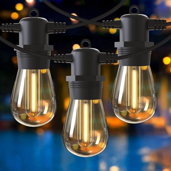 Guirlande lumineuse LED - 10 ampoules - Blanc chaud - 1 m