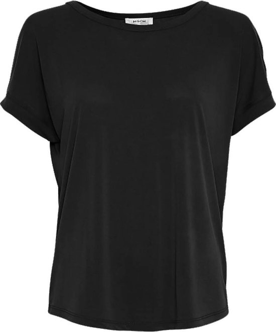 MSCH Copenhagen Fenya Modal Tee Tops & T-shirts Dames - Shirt - Zwart - Maat XS/S