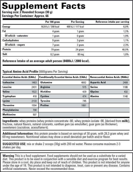Stacker 2 100% Whey - Eiwitpoeder / Eiwitshake - 2 kilo - Chocolate — afbeelding 4