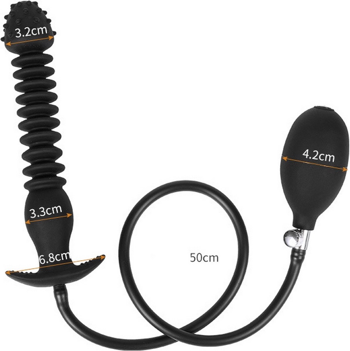 Opblaasbare buttplug Thrusting