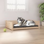 The Living Store Hondenmand Massief Grenenhout - 105.5x75.5x28 cm - Ondersteunende zijwanden - Tijdloos ontwerp