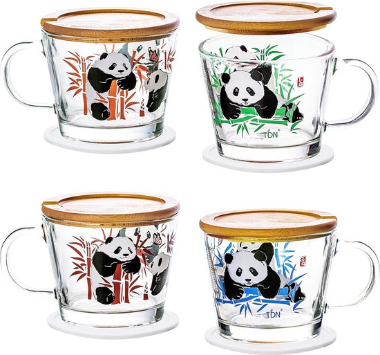 4x350ml Tasse à Café Tasse Cappuccino Verre Double Paroi, Tasses Latte  Macchiato Résistant à la Chaleur, Cadeau de Noël Mug Double Paroi en Verre  pour Café, Boissons Chaudes ou Froides, Thé, Jus