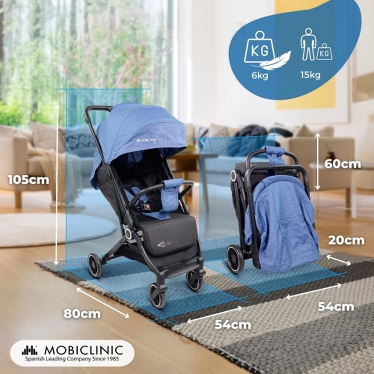 Mobiclinic Trip Kinderwagen Inklapbaar voor Op Reis - afbeelding 2