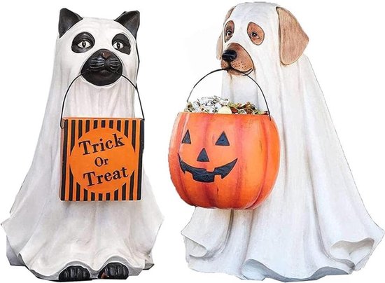 Décoration Halloween - bol à bonbons citrouille - Décoration chien Halloween  | bol.