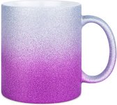 Mug Violet - Glitter Argent 1 pièce - 330 ml