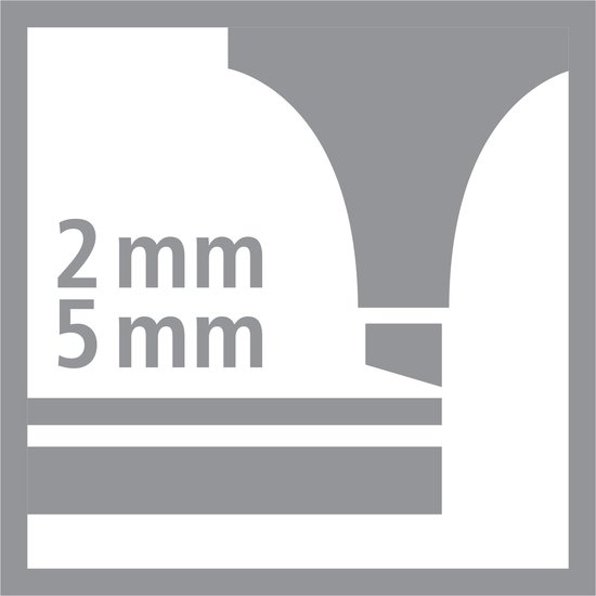 Logo met indicatie van 2mm en 5mm puntbreedtes voor STABILO stiften.