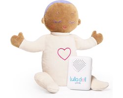 Lulla doll – Doorslaappop met natuurlijke hartslag & ademhaling - Hartslag knuffel - Slaaphulp - Werkt tot 12 uur - Vanaf 0 maanden - Machinewasbaar - Lilac