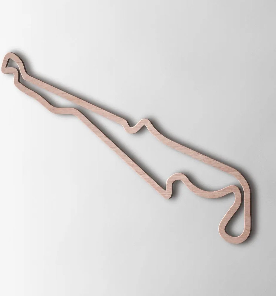 F1 Houten Circuit Paul Ricard Frankrijk - Houten Berkenmultiplex Wanddecoratie - 60 cm breed