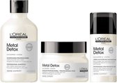 L`Oreal Professionel - Metal Detox Set - Shampoo + Masker + Creme - Anti Haarbreuk Set - Serie Expert Giftset