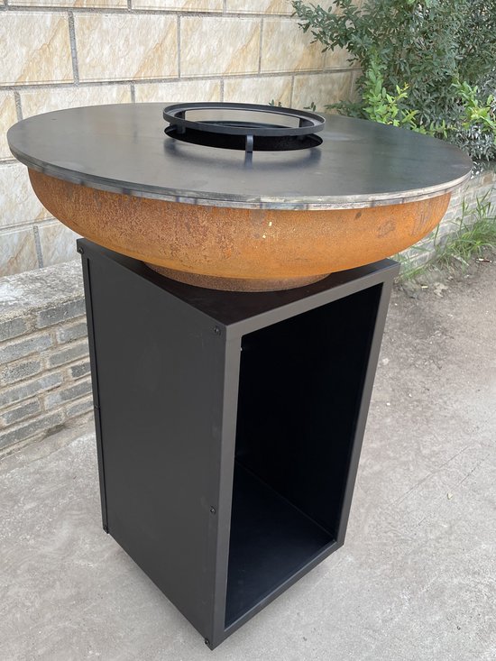 Onlyfire Feuerplatte, Grillplatte Edelstahl, 54,6 cm Grillring, Feuerring mit Ölauffangrillen, BBQ-Disc für Weber 57cm Holzkohle Kugelgrill, Räucherofen, Runde Grills, BBQ-Platte, Silber