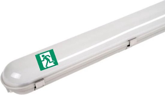 LED TL armatuur met noodverlichting | 150cm | 55W | Waterdicht - 4500K - Naturel Wit (845)