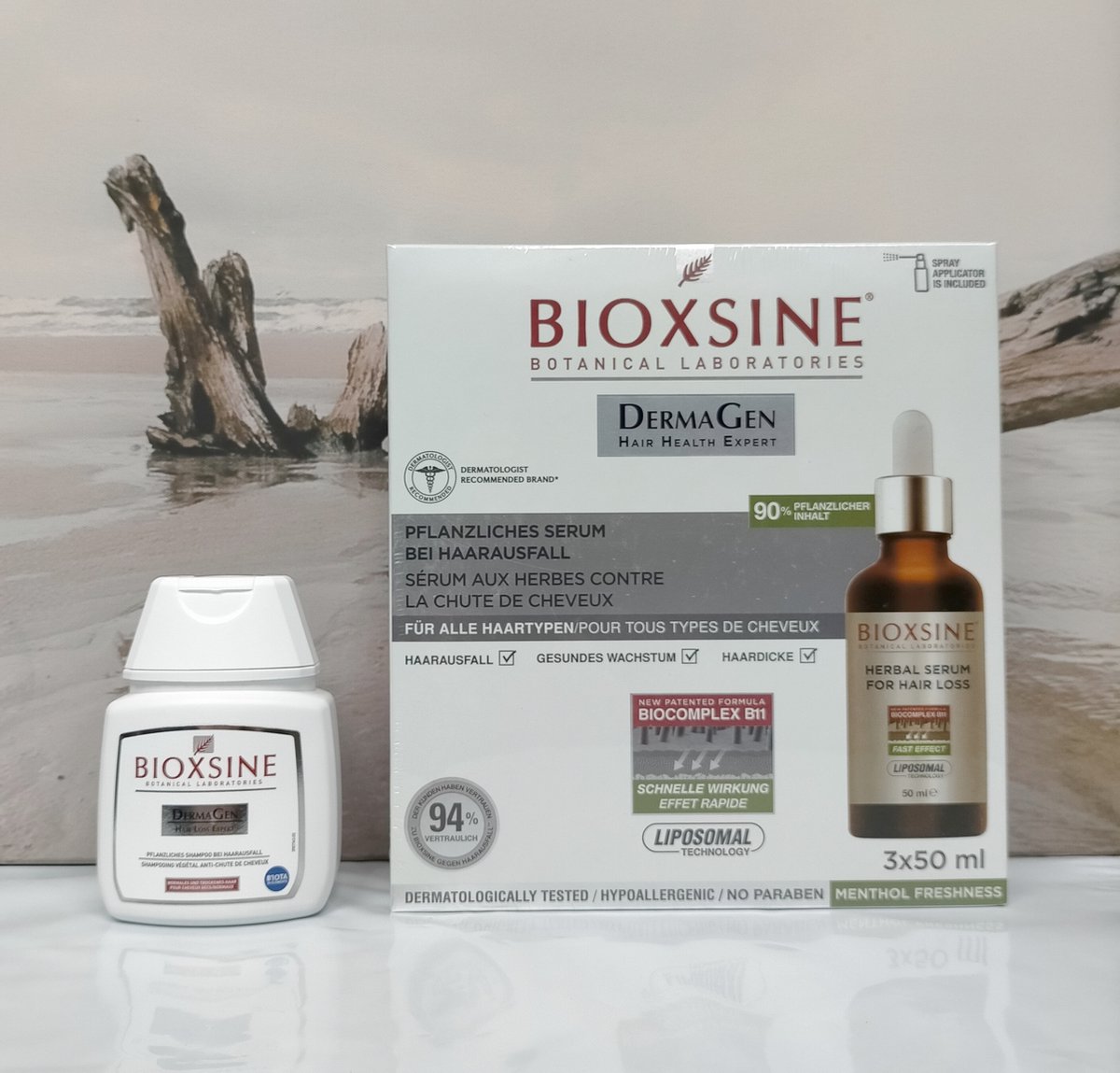 Bioxsine Dermagen Herbal serum tegen haarverlies 3x50.ml + 100 ml Dermagen Herbal Shampoo- Bio - bioxcin - bioxsine - Herbal haar Serum