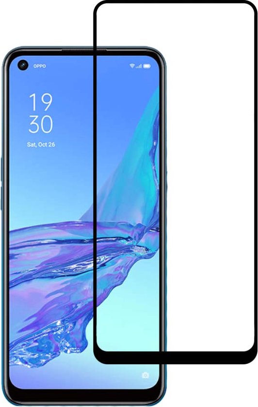 Foto: Smartphonica oppo a53 full cover tempered glass screenprotector van gehard glas met afgeronde hoeken geschikt voor oppo a53