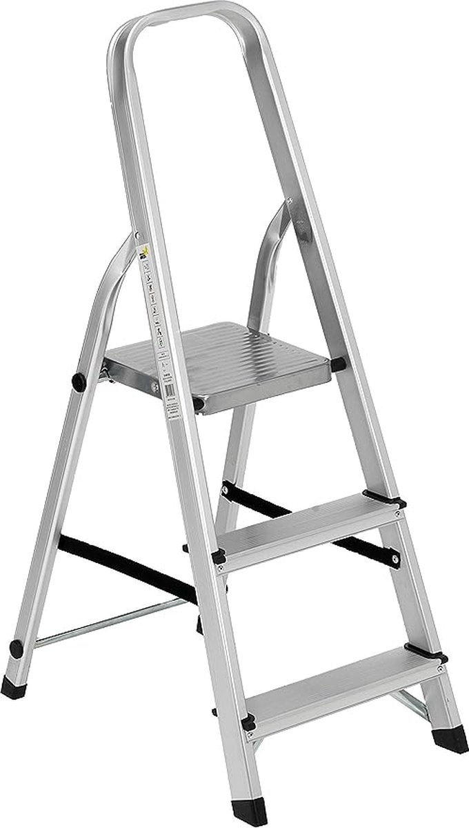 Ladder van aluminium, model: Everest, 3 treden, afmetingen: 41 x 10 x 112 cm, S1405103