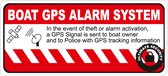 Boot GPS Alarmsticker - Set van 3 Stickers - 7,5 x 3,4 cm
