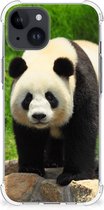 TPU Siliconen Hoesje Geschikt voor iPhone 15 Plus GSM Hoesje met doorzichtige rand Panda