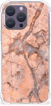 Coque de téléphone portable adaptée pour iPhone 15 Pro Max avec bord transparent Marbre Oranje