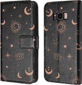 iMoshion Hoesje Geschikt voor Samsung Galaxy S8 Hoesje Met Pasjeshouder - iMoshion Design Bookcase smartphone - Zwart / Sky Black