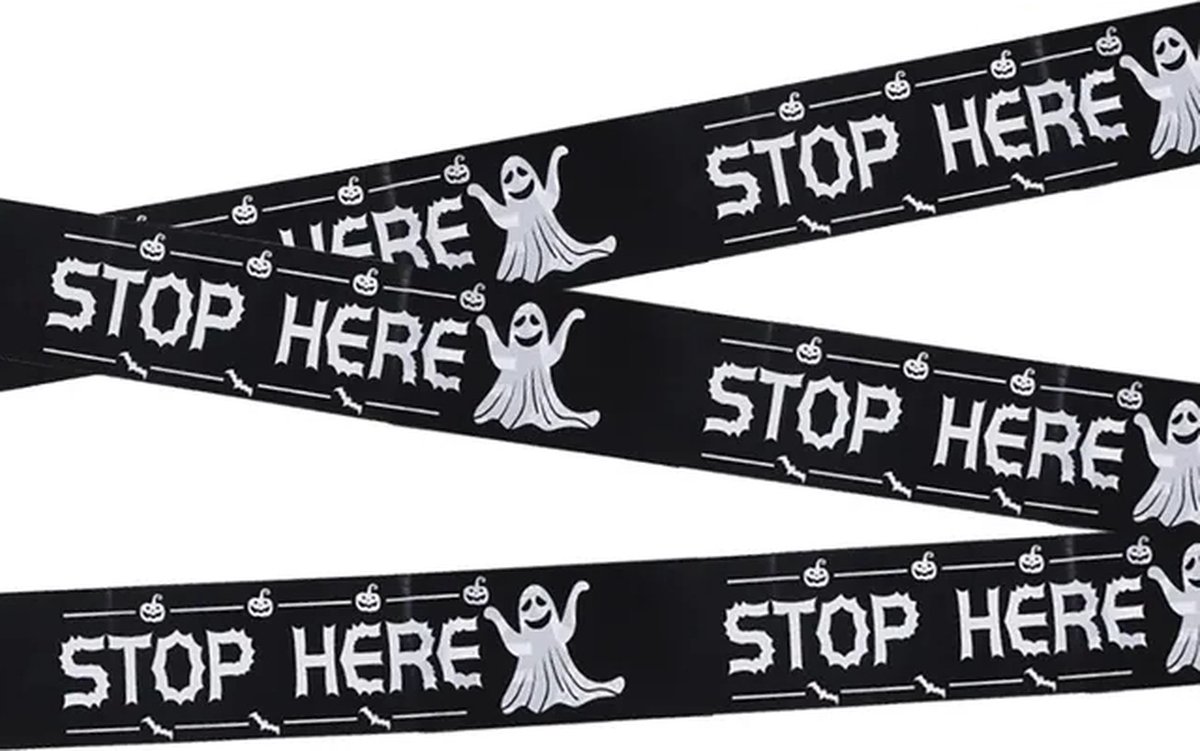 Halloween Afzetlint “Stop Here” 6M