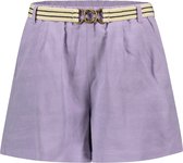 Meisjes short linnen met riem - Lilac