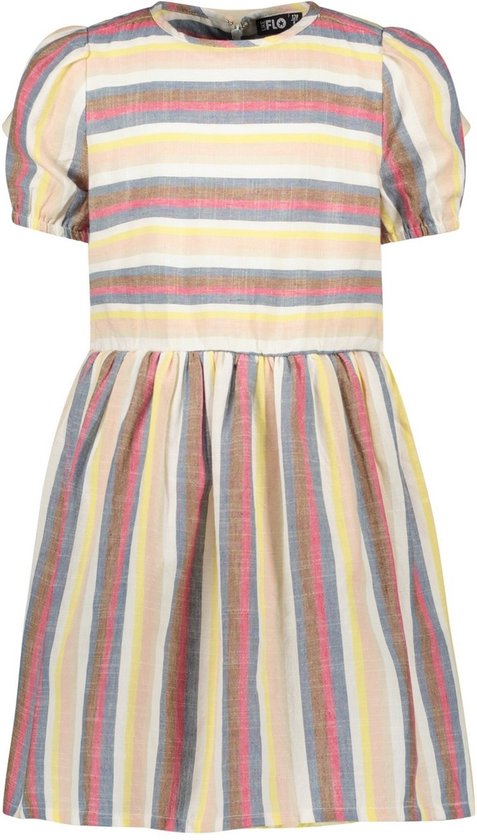 Like Flo Yd Linen Ss Dress Robes Filles - Robe - Rok - Robe - Multi - Taille 152