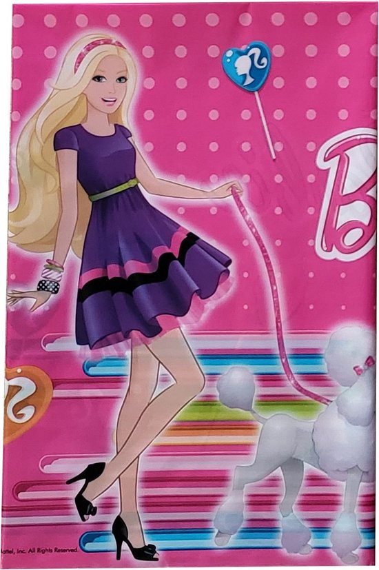 Barbie - Nappe - Nappe - réutilisable - rose - amovible - 120*180