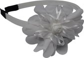 Jessidress® Haarband Chique Meisjes Haar diadeem met organza bloem - Wit