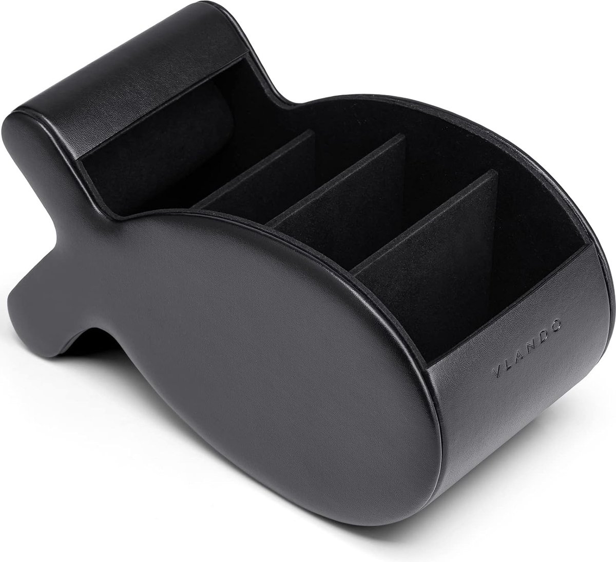 Support De Télécommande En Bois Forme Nuage – 4 Compartiments, 23 X 11 X 8 Cm, Rangement Pour Salon, Bureau Ou Table De Chevet